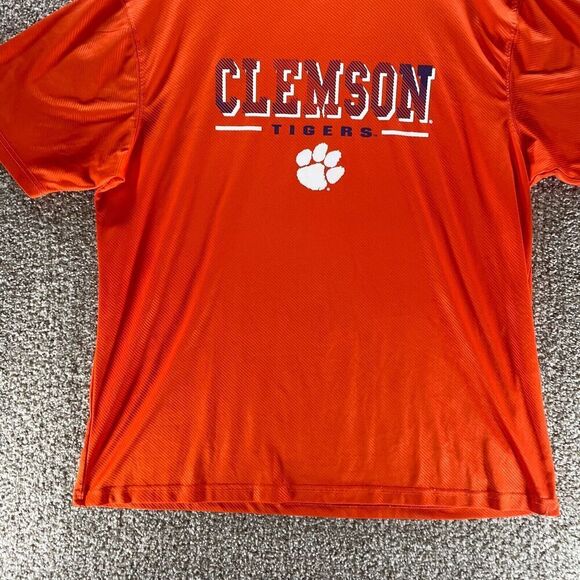 Clemon Tigers Shirt Mens 2XL XXL Orange Striped Athletic Colosseum NCAA Football - Picture 7 of 13